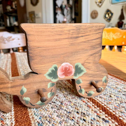 Vintage Primitive Handmade / Hand Painted Stagecoach Wall Hanger