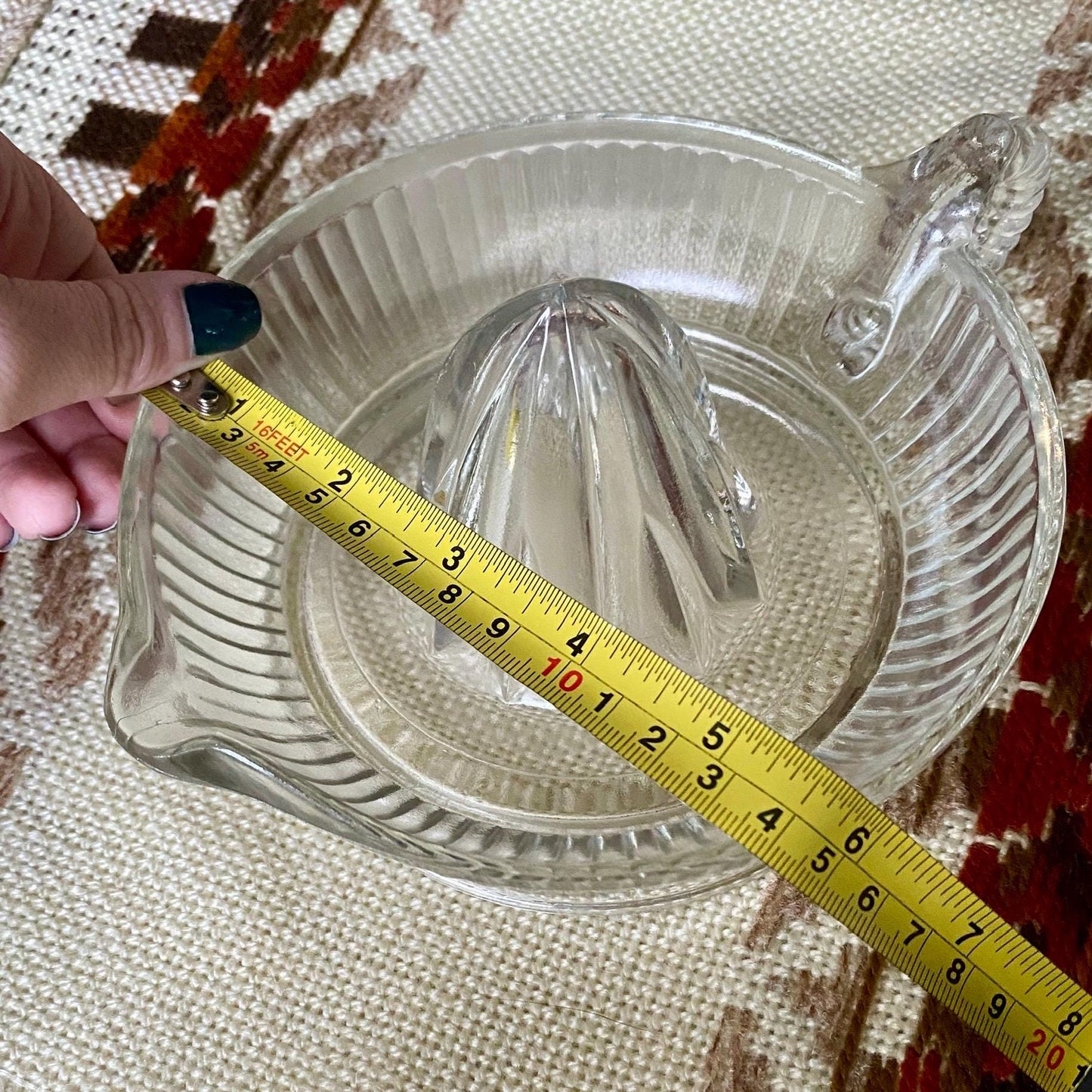 Antique Anchor Hocking Clear Crystal Glass Citrus Reamer