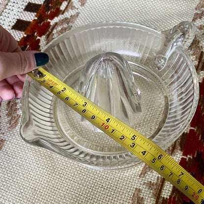 Antique Anchor Hocking Clear Crystal Glass Citrus Reamer