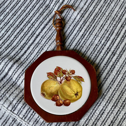 Vintage 1960s McCoy Accents Hazelnut Trivet / Wall Hanging