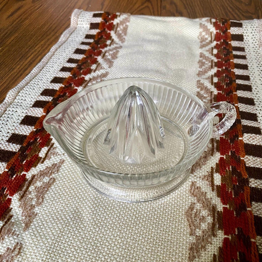 Antique Anchor Hocking Clear Crystal Glass Citrus Reamer