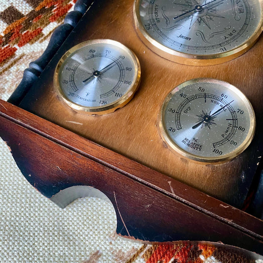 Vintage Jason Weather Station, Temperature, Humidity And Barometer