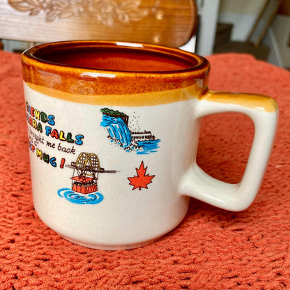 Vintage Novelty Niagara Falls Funny Souvenir Coffee Mug