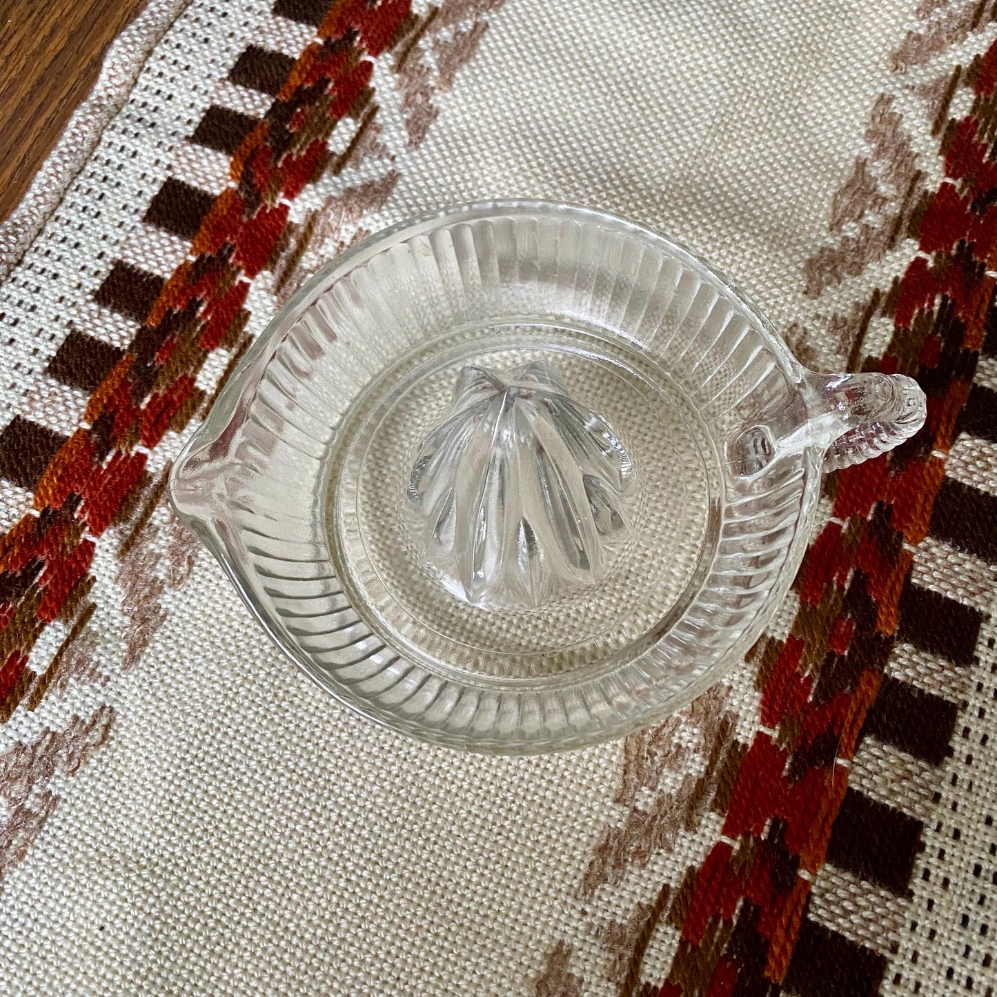 Antique Anchor Hocking Clear Crystal Glass Citrus Reamer