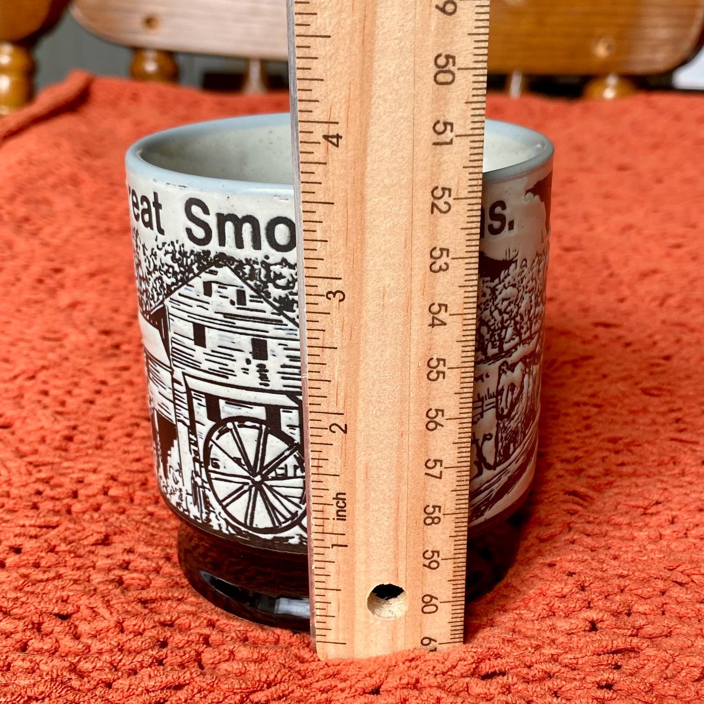 Great Smoky Mountains Embossed Ceramic Stoneware Souvenir Coffee Mug