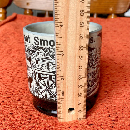 Great Smoky Mountains Embossed Ceramic Stoneware Souvenir Coffee Mug