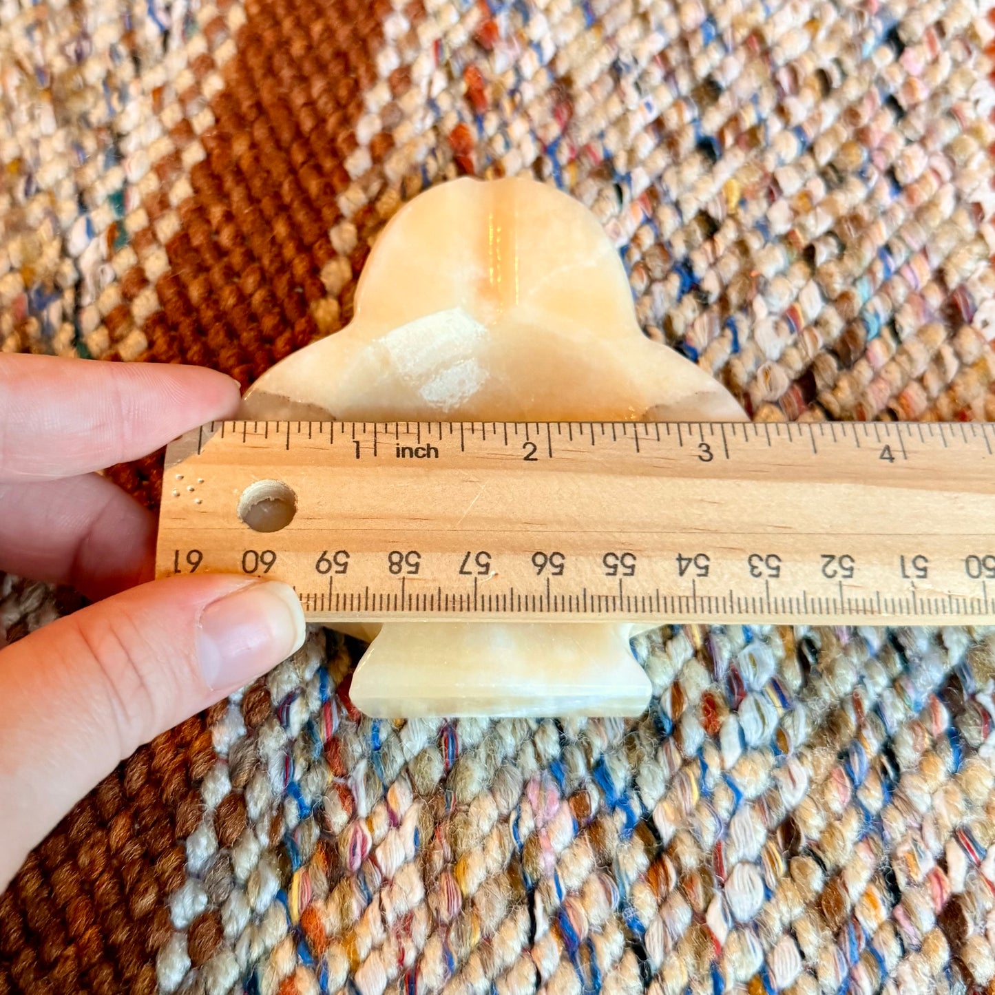 Vintage Hand Carved Stone Ash Tray / Spade Playing Card Ash Tray