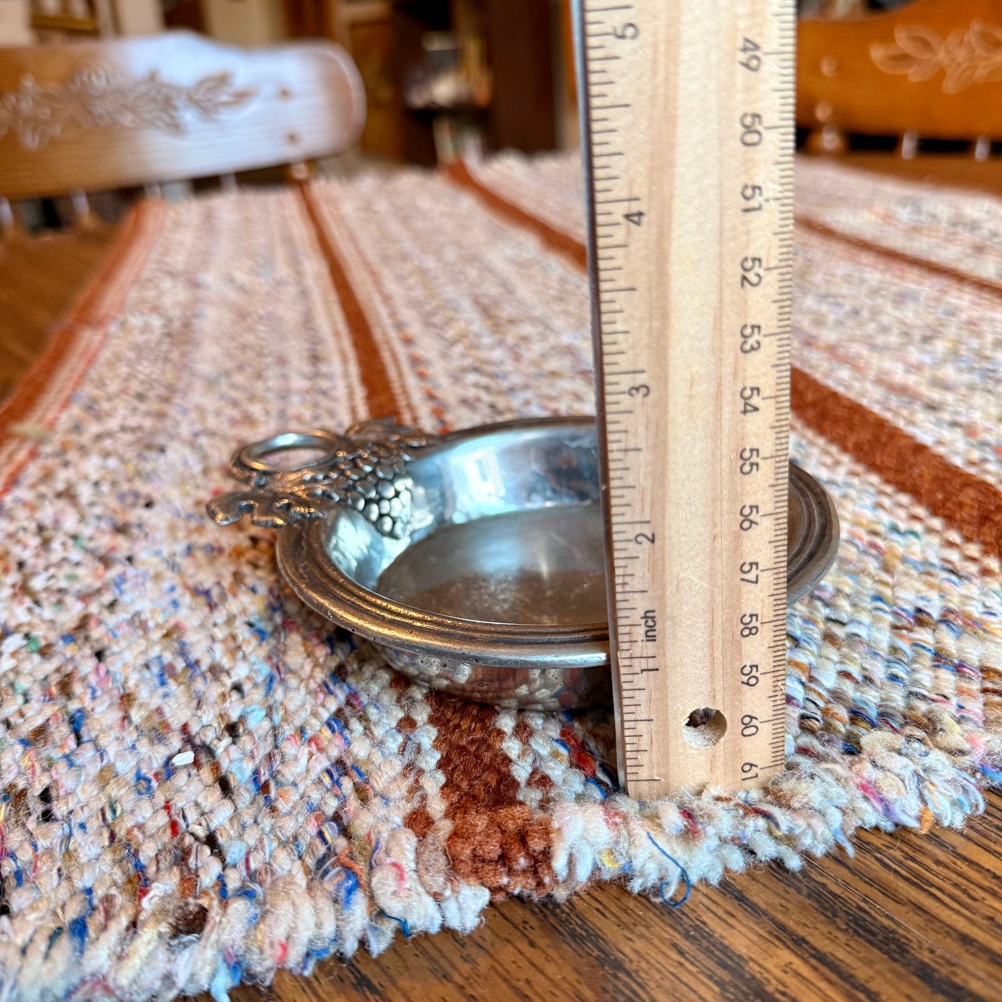 Vintage Pewter Williams Sanoma Grape Wine Coaster / Ash Tray