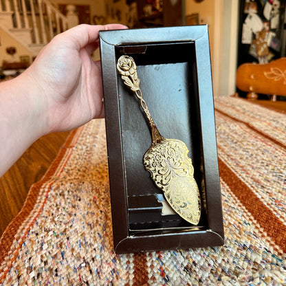 Vintage Swedish Scandia Guld Three Piece Wedding / Cake Serving Set