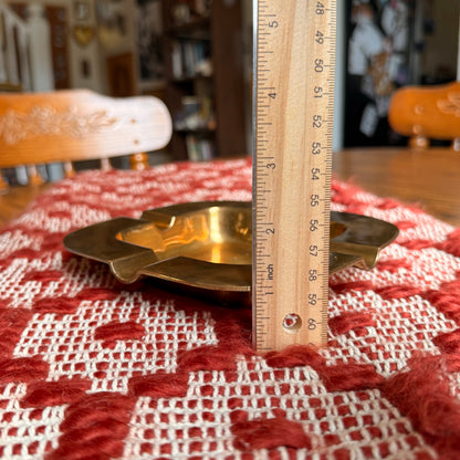 Vintage Mid-Century Modern Regency Solid Brass Heavy Ash Tray
