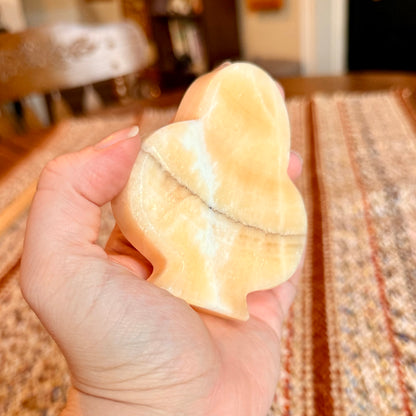 Vintage Hand Carved Stone Ash Tray / Spade Playing Card Ash Tray