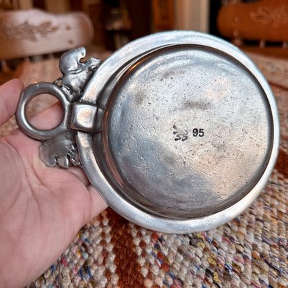 Vintage Pewter Williams Sanoma Grape Wine Coaster / Ash Tray