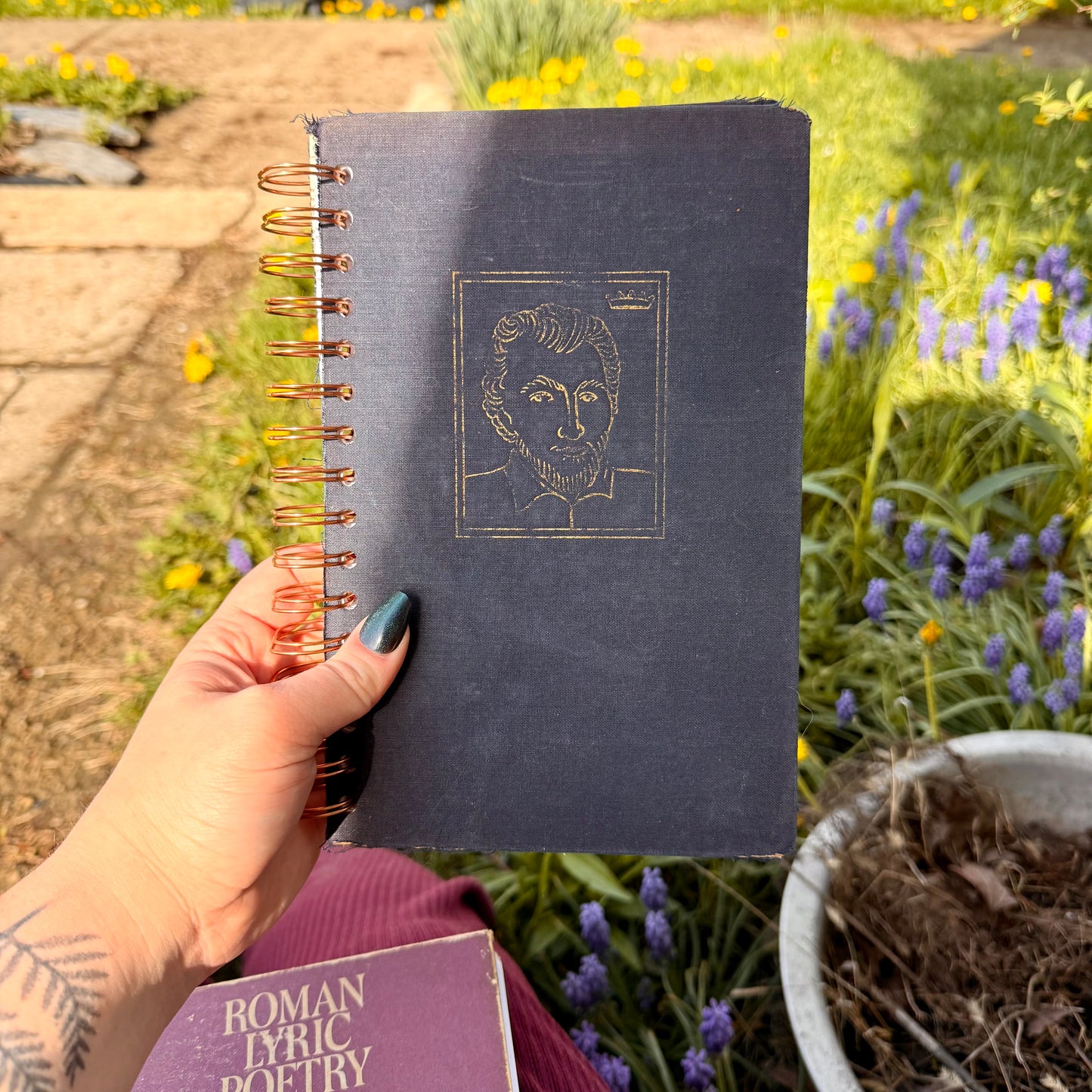 Dark Blue and Gold Handmade Junk Journal