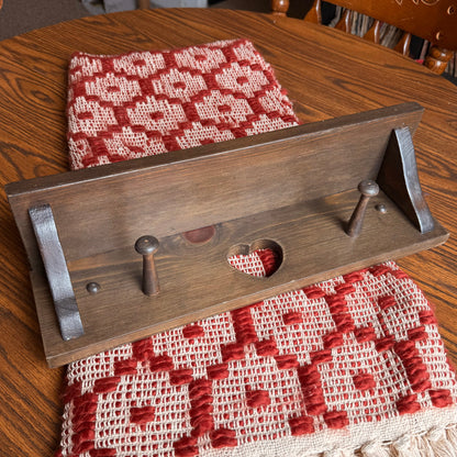 Vintage  Solid Wood Shelf with Heart Cut Out and Two Hangers