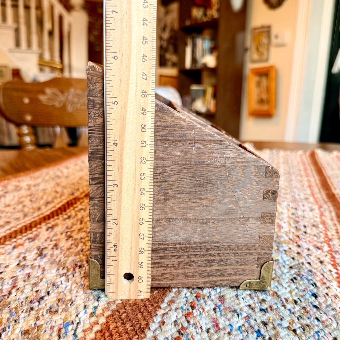 Wooden 3-Slot Desk Organizer - Ephemera and Paper Holder