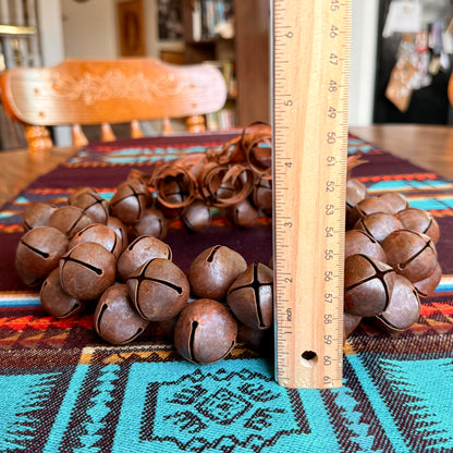 Vintage Rustic Primitive Farmhouse Sleigh Bell / Jingle Bell Christmas Wreath
