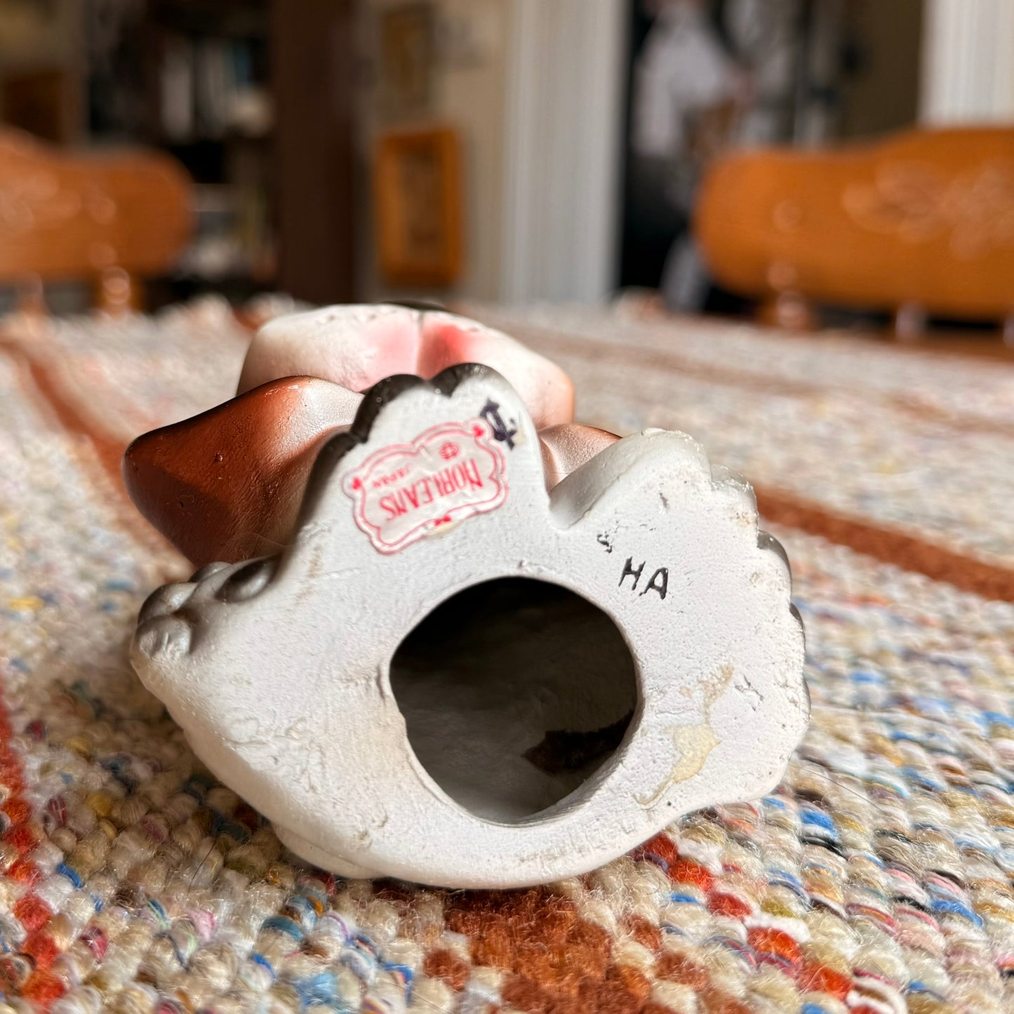 Vintage 1970s Sick Puppy Basset Hound Ceramic Figurine