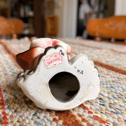 Vintage 1970s Sick Puppy Basset Hound Ceramic Figurine