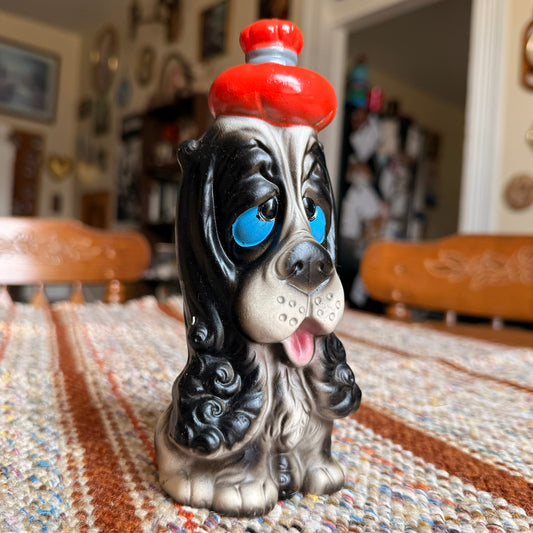 Vintage 1970s Sick  Cocker Spaniel Hound Ceramic Figurine