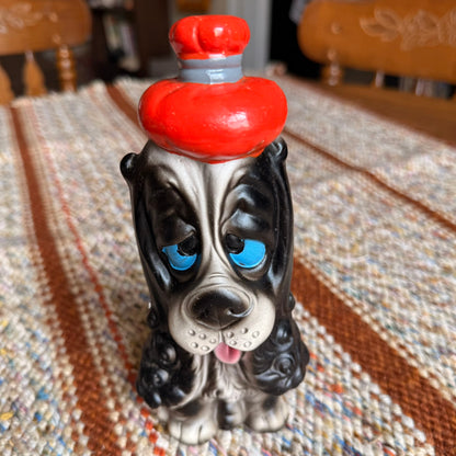 Vintage 1970s Sick  Cocker Spaniel Hound Ceramic Figurine