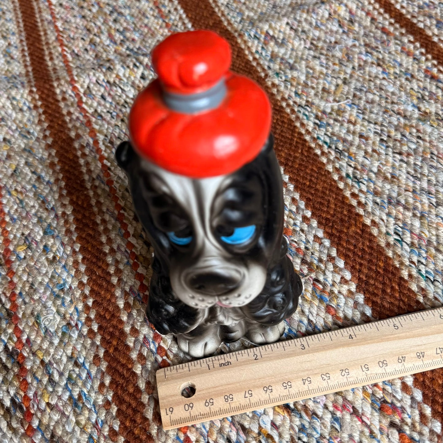 Vintage 1970s Sick  Cocker Spaniel Hound Ceramic Figurine