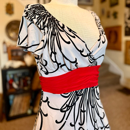 Vintage 90s / 2000s y2k Studio Y Floral Patterned Baby Doll Top