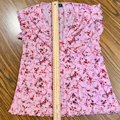 Vintage 90s / 2000s y2k b.i.y.a.y.c.d.a. Floral Baby Doll Top