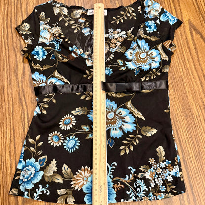 Vintage 90s / 2000s y2k Self Esteem Floral Baby Doll Top