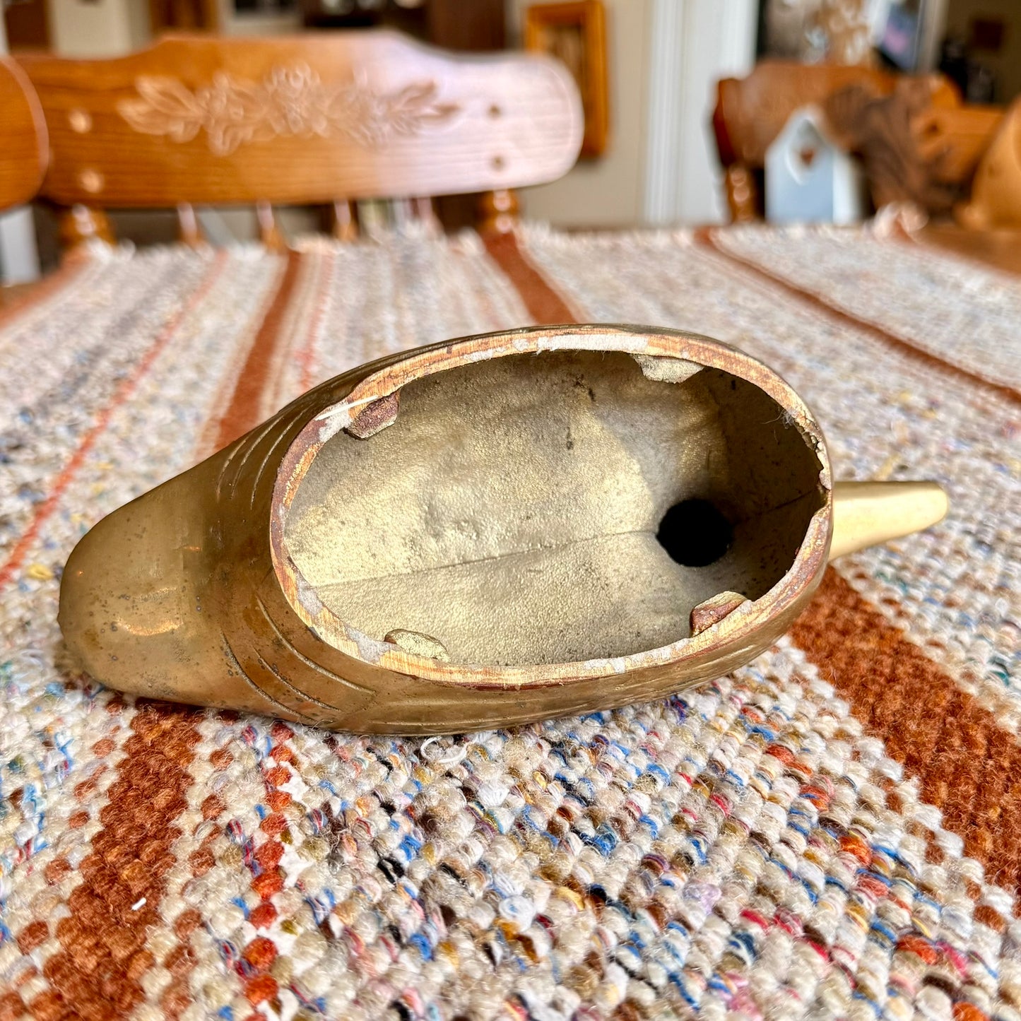 Vintage Mid-Century Modern Farmhouse Cottage Style Brass Duck / Mallard / Goose Sculpture