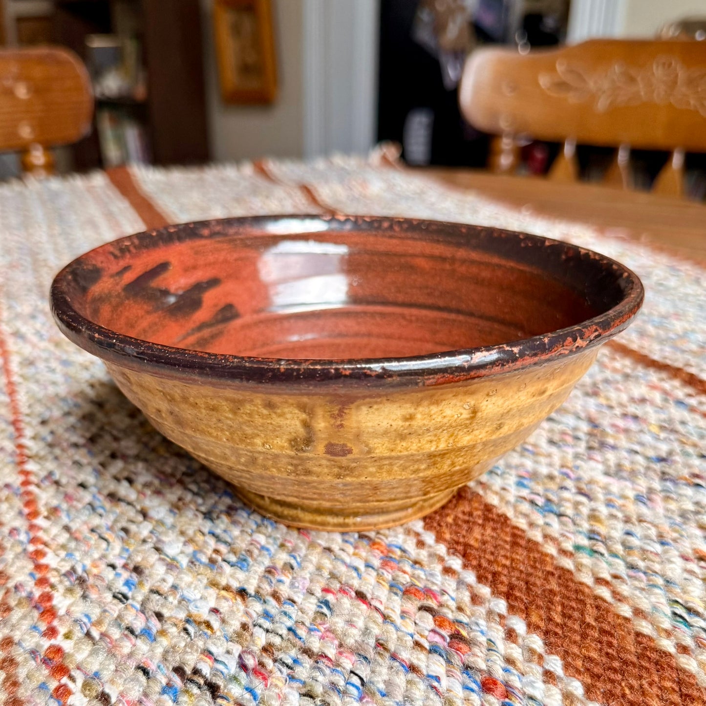Vintage Mid-Century Modern Style Hand Thrown Pottery Bowls - Set of 2