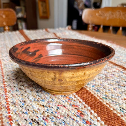 Vintage Mid-Century Modern Style Hand Thrown Pottery Bowls - Set of 2