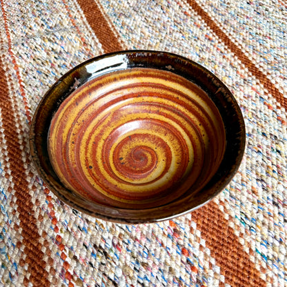 Vintage Mid-Century Modern Style Hand Thrown Pottery Bowls - Set of 2
