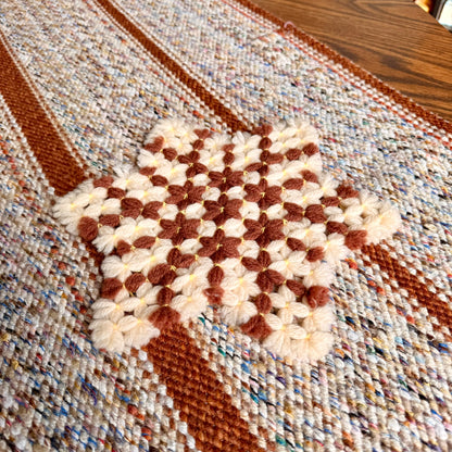 Set of 3 Vintage 70s Mid-Century Modern Handmade Woven Trivets / Pot Holders