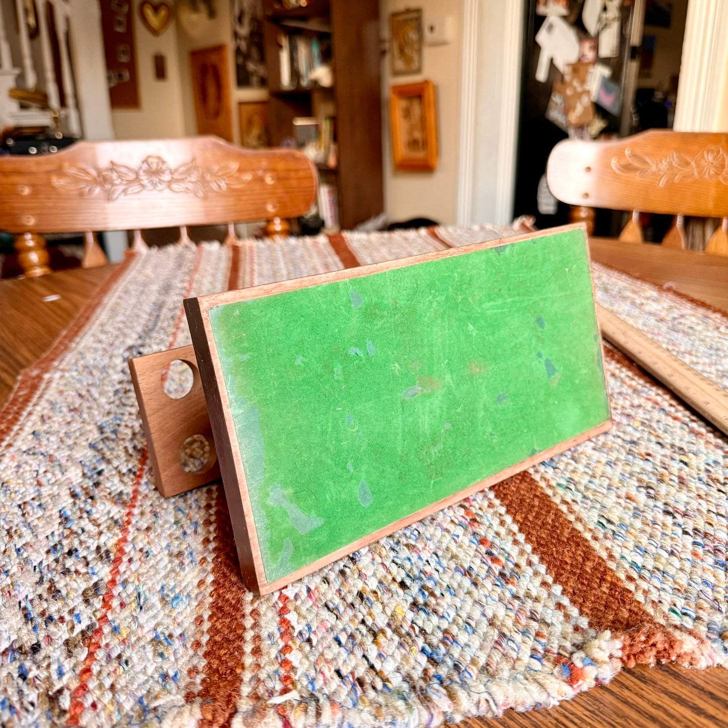 Vintage Solid Wood 12 Slot Pipe Rack Pipe Holder - Perfect for Cigar Clubs!