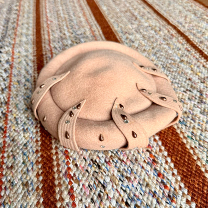 Terry Sales Corp New York, NY 100% Wool Felted and Beaded Women's Derby Hat