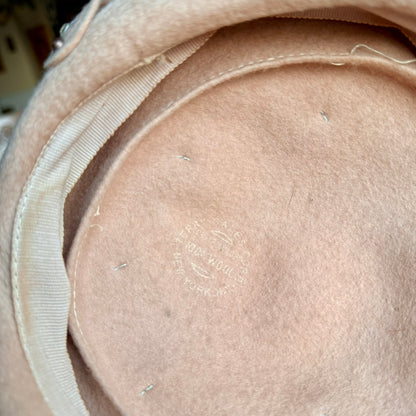 Terry Sales Corp New York, NY 100% Wool Felted and Beaded Women's Derby Hat