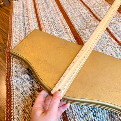 Vintage Mid-Century Modern Homco Gold Baroque Style Ornate Wall Shelf / Altar Shelf