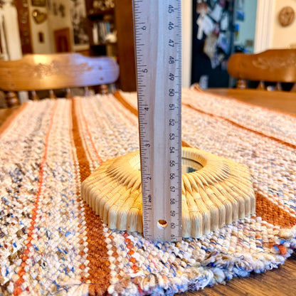 Vintage Mid-Century Modern Homco Faux Bamboo Wicker Style Mirror