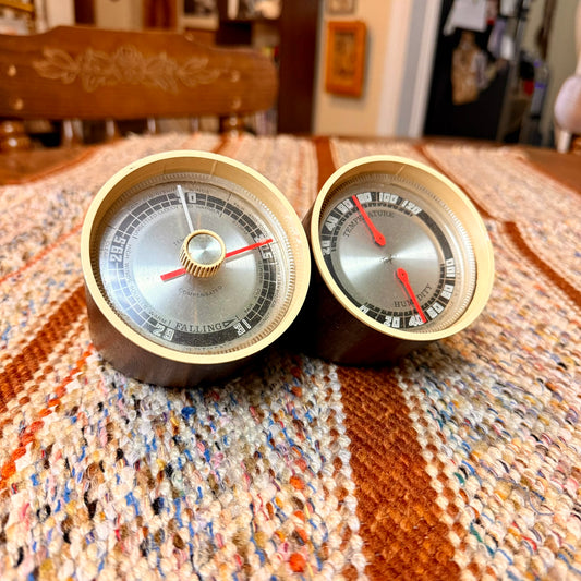 Vintage Taylor Mid-Century Modern Binocular Style Working Weather Station