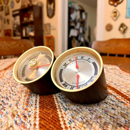 Vintage Taylor Mid-Century Modern Binocular Style Working Weather Station