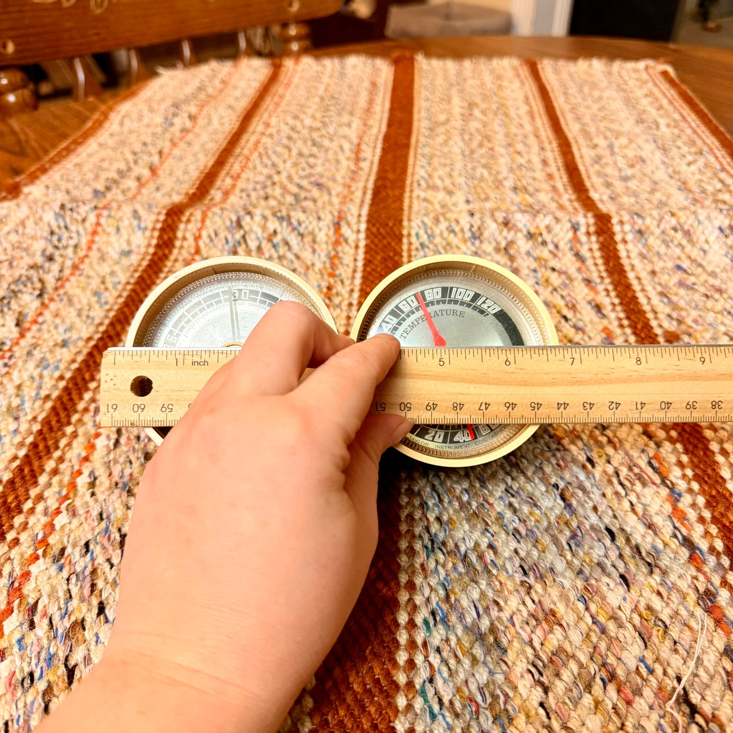 Vintage Taylor Mid-Century Modern Binocular Style Working Weather Station