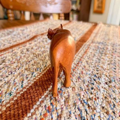 Vintage Wooden Hand Carved Water Buffalo Wooden Folk Art