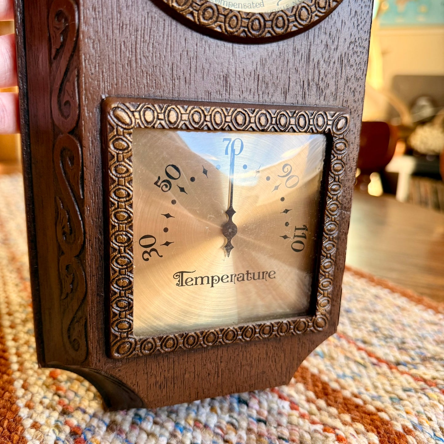 Working Vintage Faux Wood Taylor Weather Station - Barometer, Thermometer & Humidity Gauge