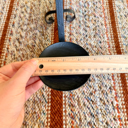 Vintage Wrought Iron Spanish Scroll Style 2 Tier 3 Pillar Candelabra