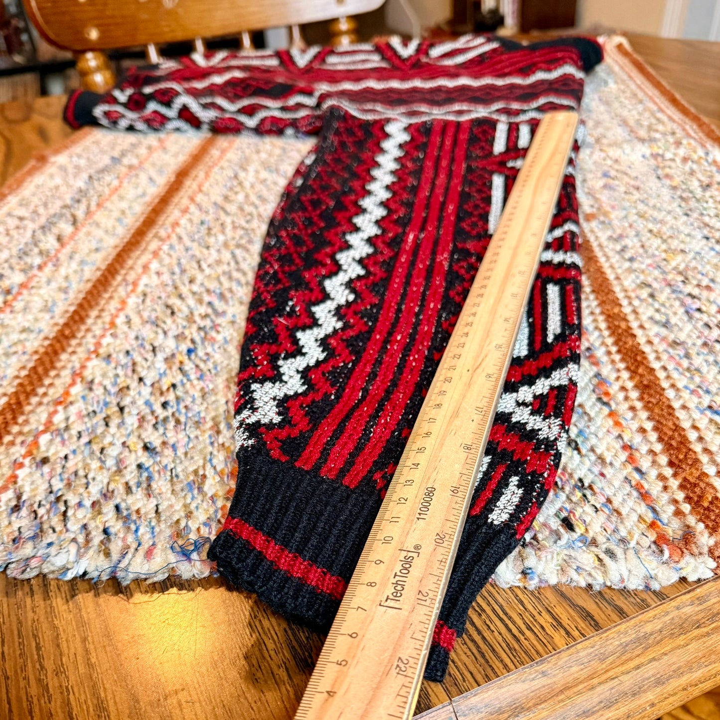 Vintage Robert Bruce Geometric Patterned Grandpa Sweater