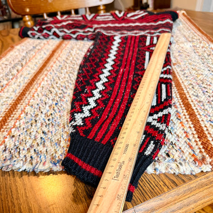 Vintage Robert Bruce Geometric Patterned Grandpa Sweater