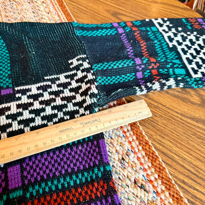 Vintage 80s Geometric Plaid Video Game Style Weeds Grandpa Sweater