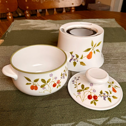 Noritake Progression Homecoming Fondue Pot, Berries n' Such Design