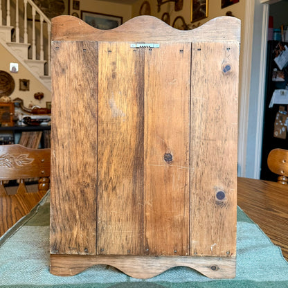 Vintage Hand Painted Folk Art Floral and Lemons Solid Wood Welcome Sign