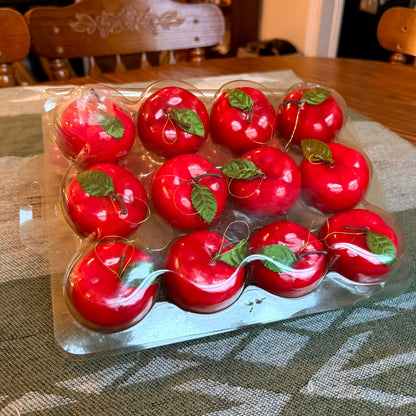 Set of 24 Vintage Apple Christmas Tree Ornaments - New in Box